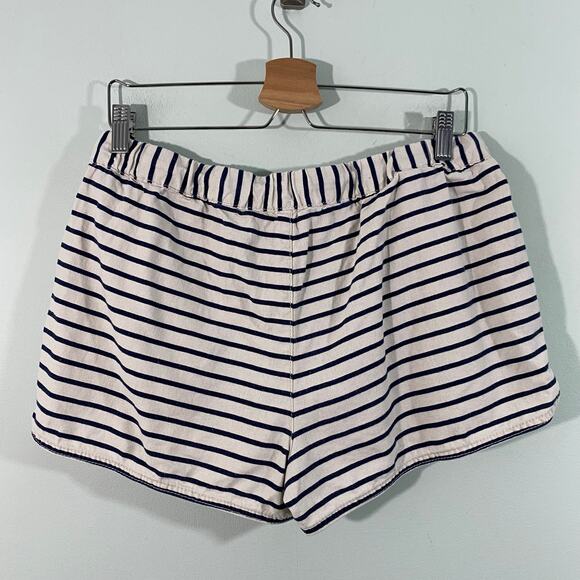 J Crew Women Navy & White Striped Linen Blend Pull On Shorts Size M - Picture 8 of 8